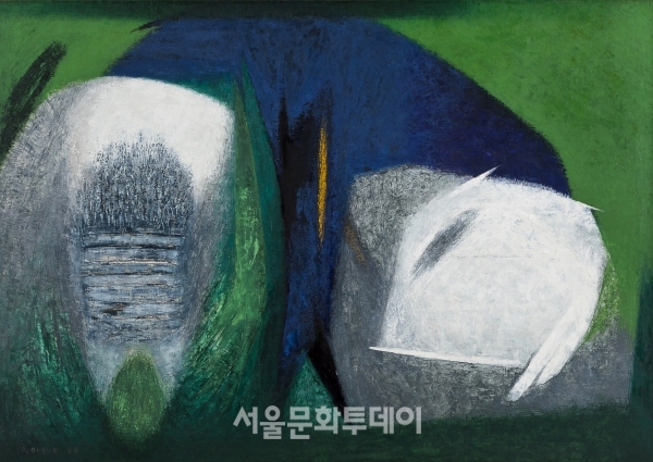 ▲유영국, 작품, 1964, Oil on canvas, 138x196cm, 54.3x77in(사진=가나문화재단)