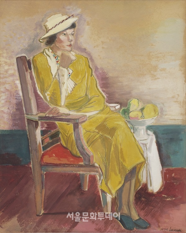 ▲ 이인성, 노란옷을 입은 여인상, 1934 (사진=대구미술관)