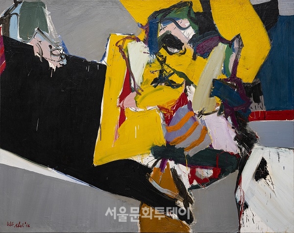 ▲최욱경, 화난 여인, 1966, 캔버스에 유채, 137×174㎝, 삼성미술관 리움 소장