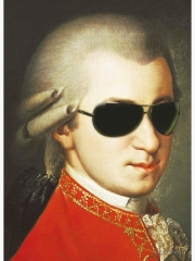 Mozart Wearing Sunglasses Art Board Print ⓒSuper Merch