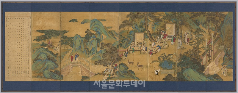 ▲작가모름,  서원아집도,  조선, 1803년,  비단에 색 , 국립중앙박물관