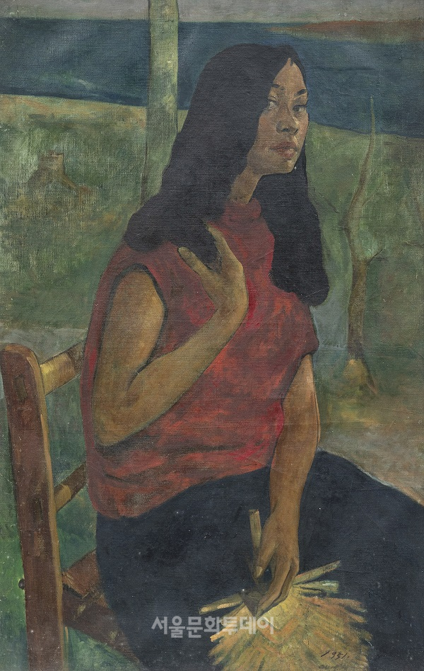 ▲권옥연, 부인의 초상(이병복), 1951, 캔버스에 유채, 91.5 x 59 cm
